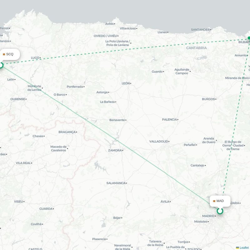 MAD - SCQ route map