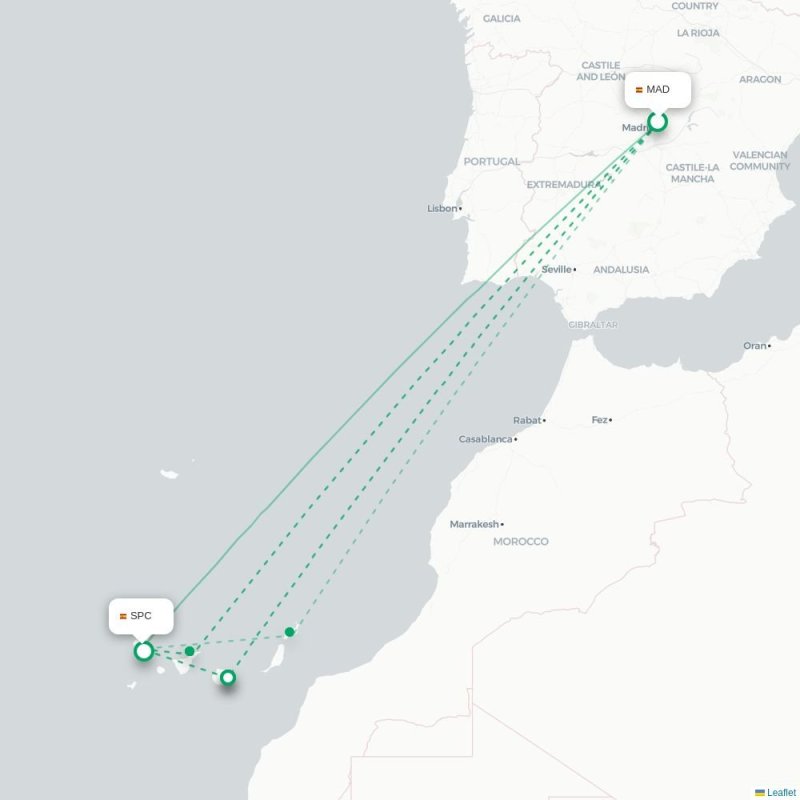 MAD - SPC route map