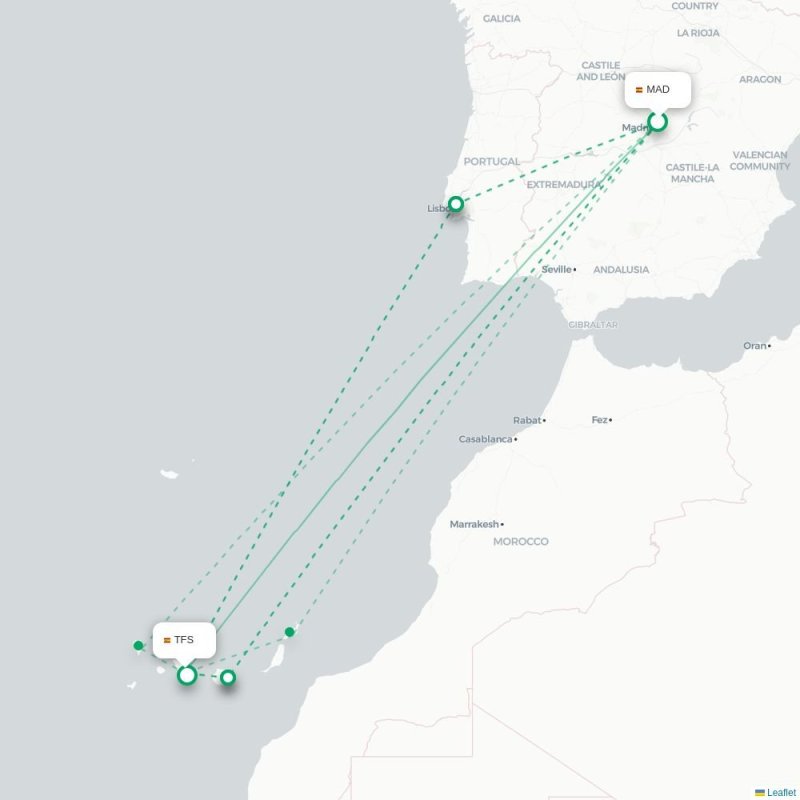 MAD - TFS route map
