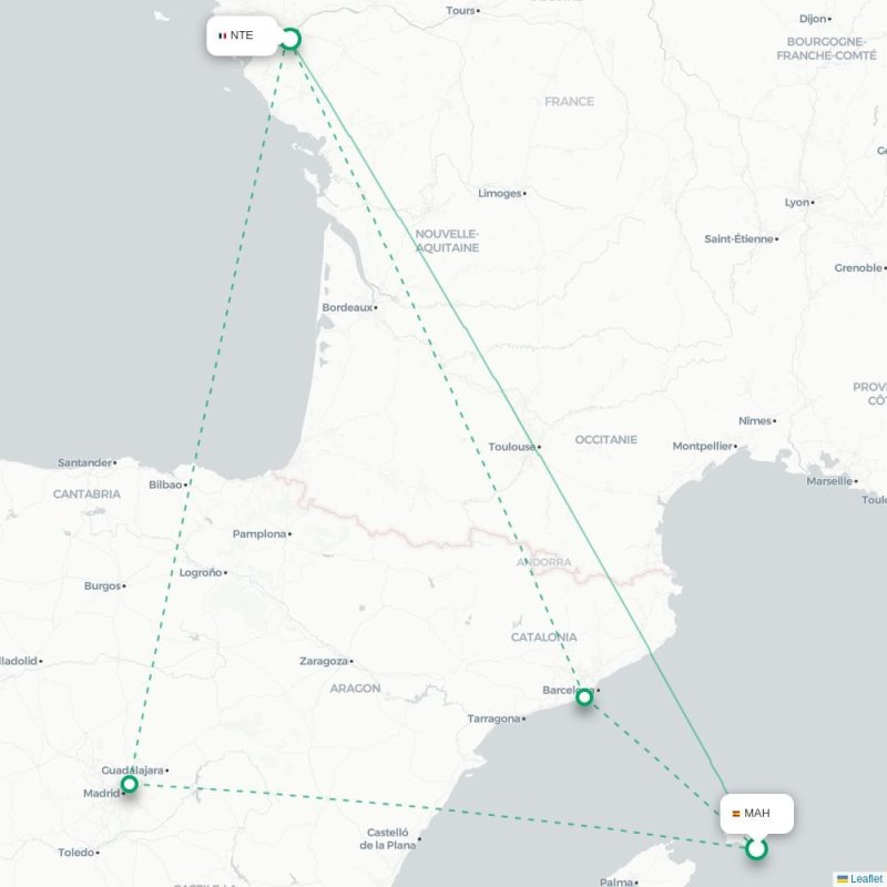 MAH - NTE route map
