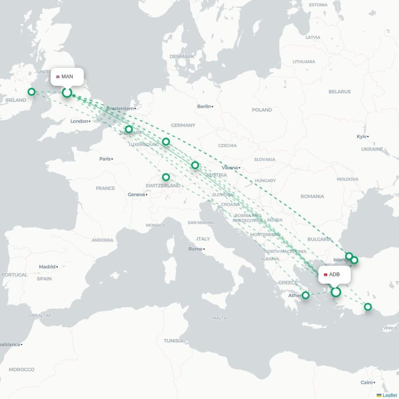 MAN - ADB route map