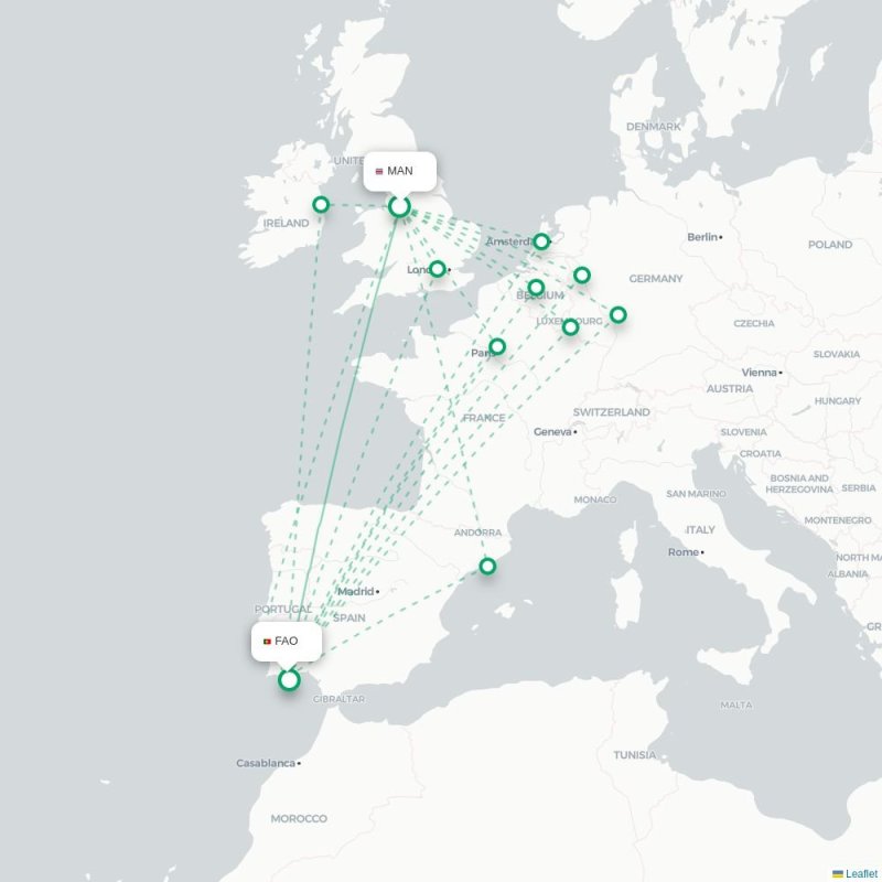 MAN - FAO route map