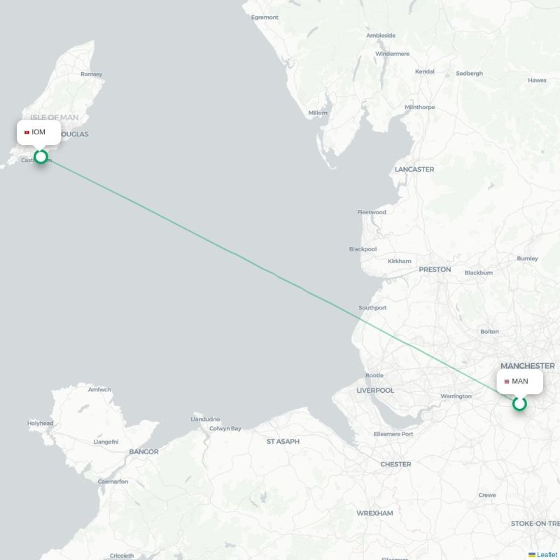 MAN - IOM route map