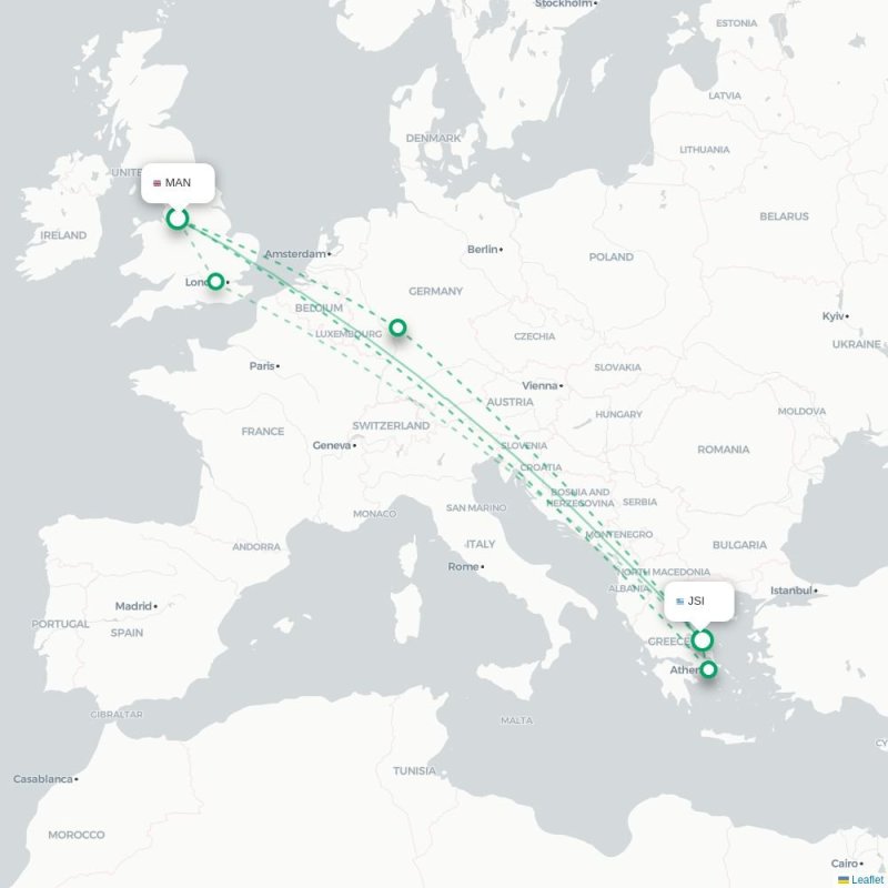 MAN - JSI route map