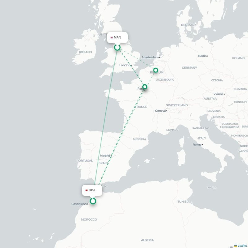 MAN - RBA route map