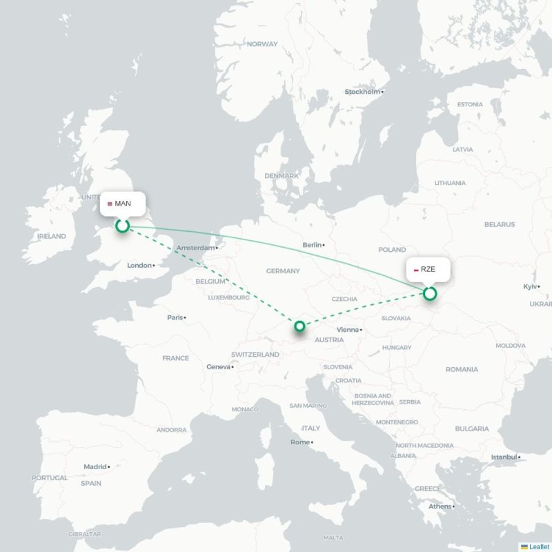 MAN - RZE route map