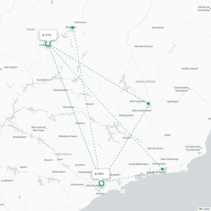 MAO - GRU route map