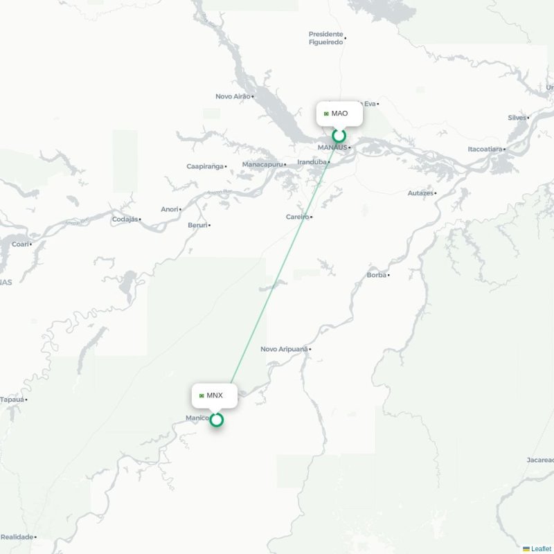 MAO - MNX route map