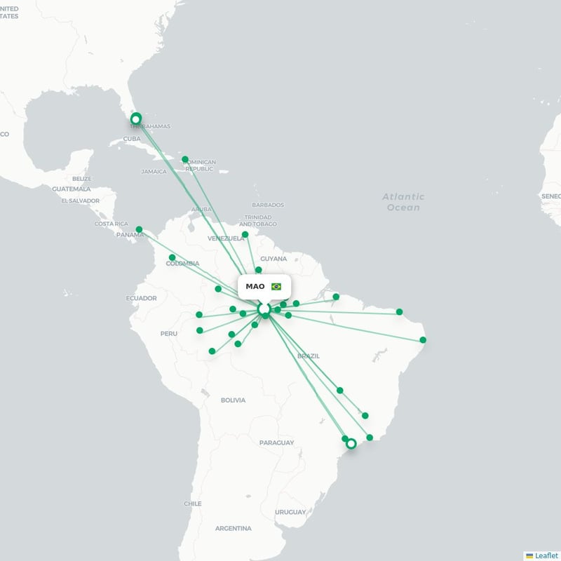 Route map Manaus  MAO 