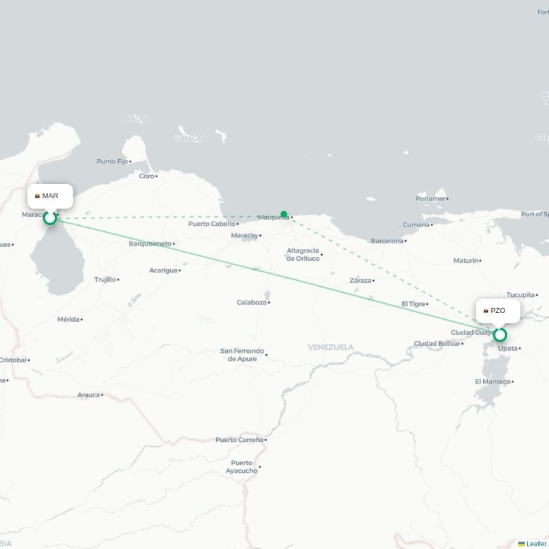 MAR - PZO route map
