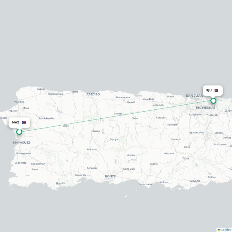 Route map Mayaguez  MAZ 
