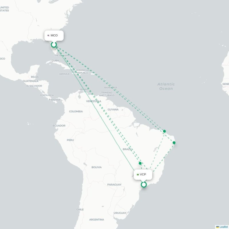 MCO - VCP route map