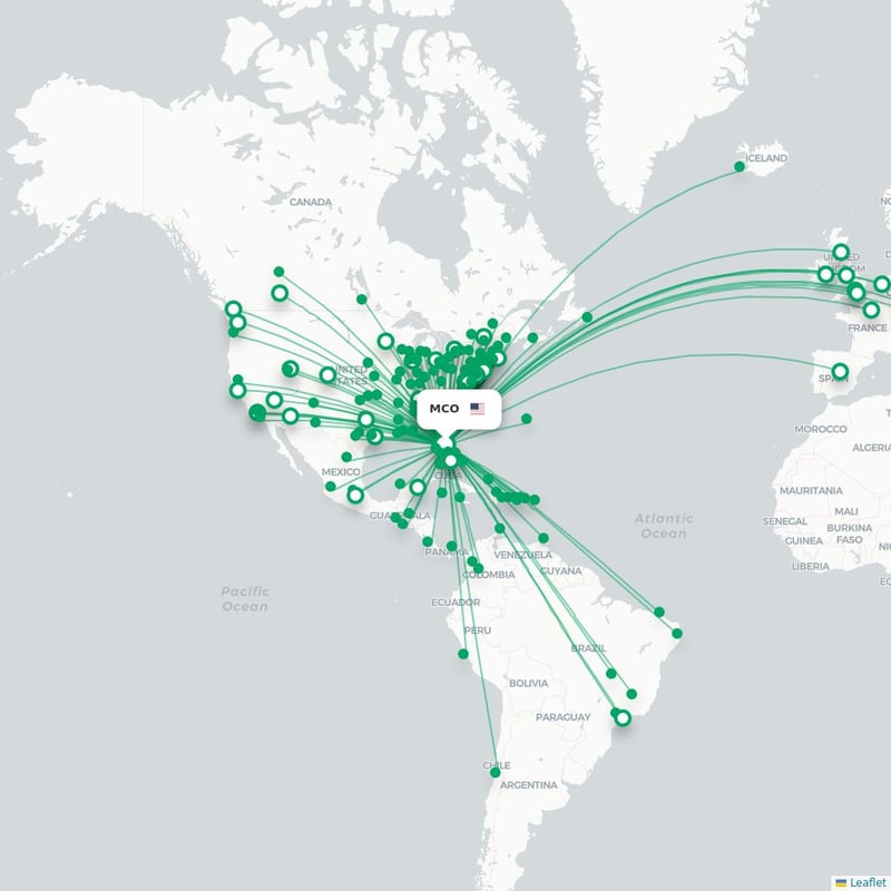 Route map Orlando  MCO airport