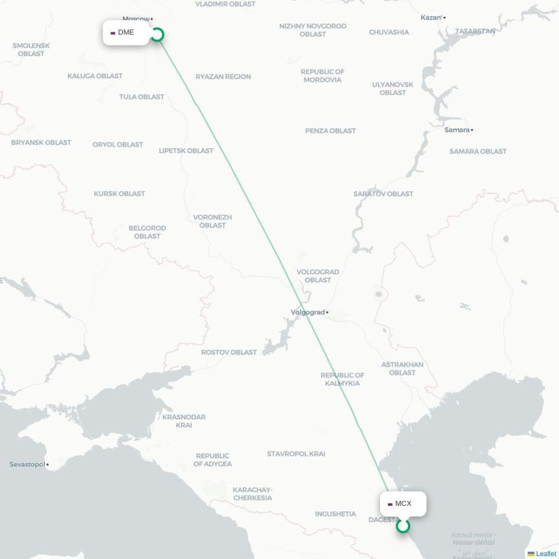 MCX - DME route map