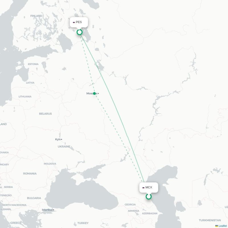 MCX - PES route map