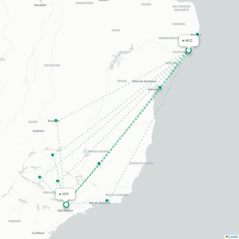 MCZ - VCP route map