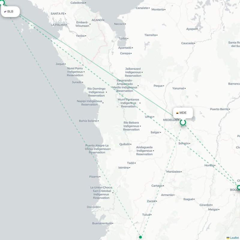 MDE - BLB route map