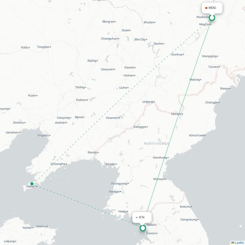 MDG - ICN route map