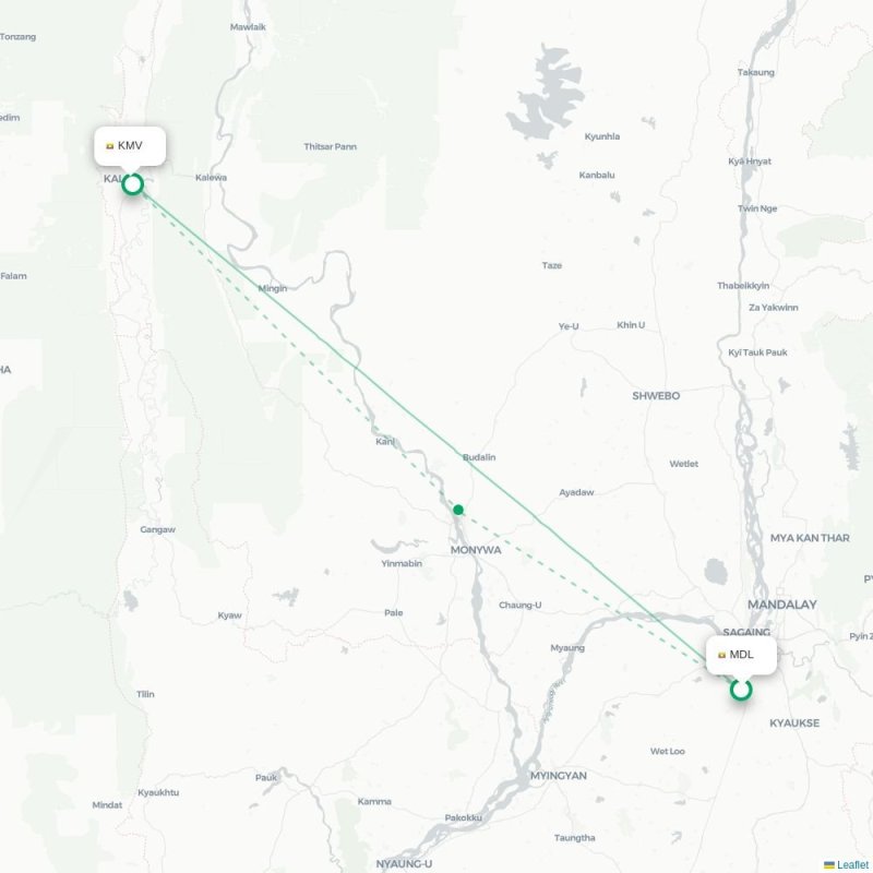 MDL - KMV route map