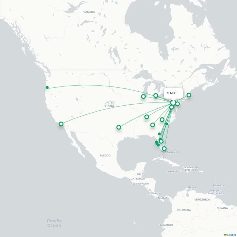 MDT - JAX route map