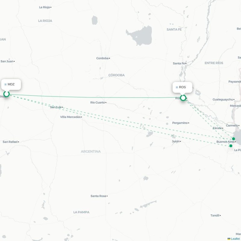 MDZ - ROS route map