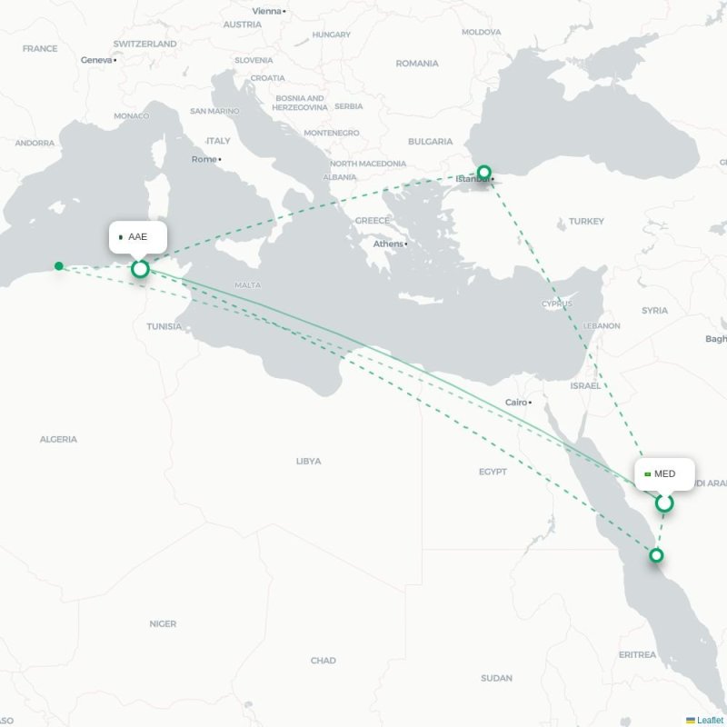 MED - AAE route map