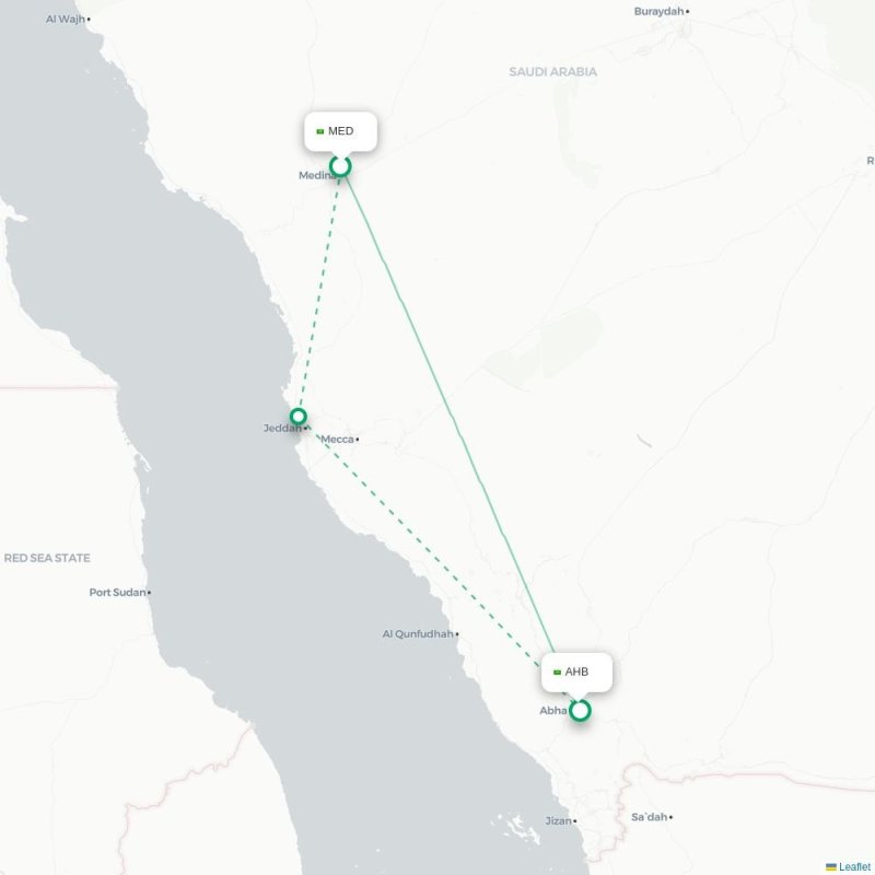 MED - AHB route map