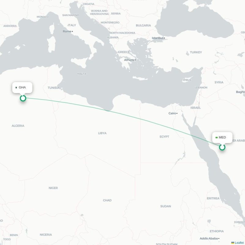 MED - GHA route map