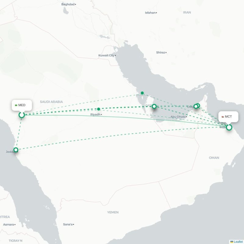 MED - MCT route map