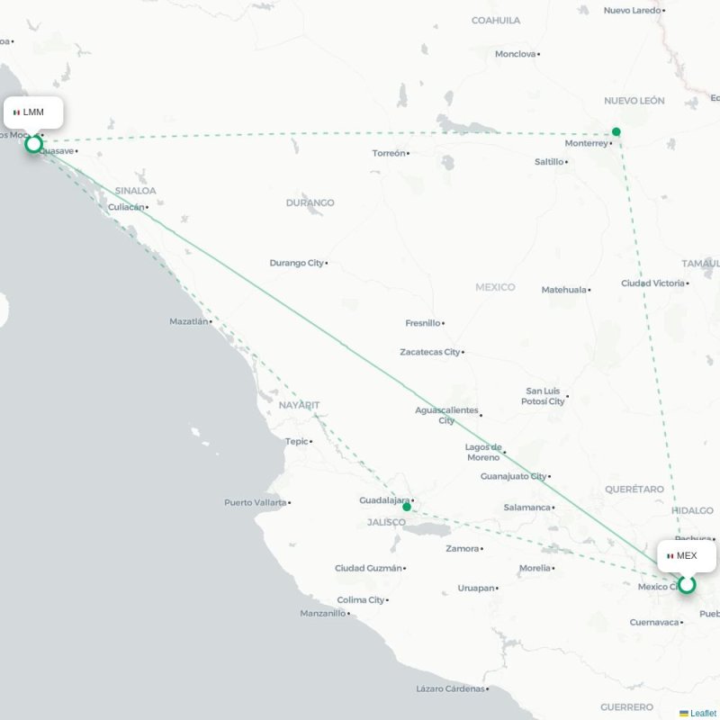 MEX - LMM route map