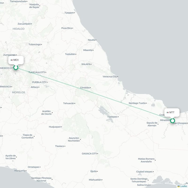 MEX - MTT route map