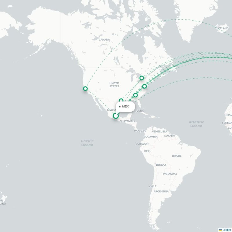 MEX - MUC route map
