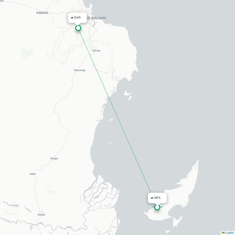 MFA - DAR route map