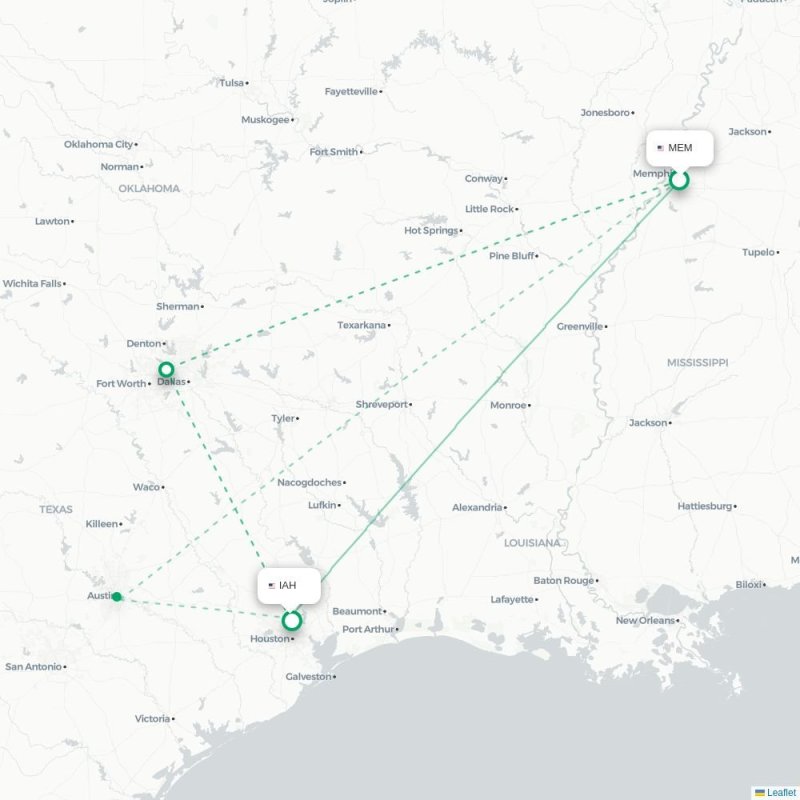 MFE - IAH route map