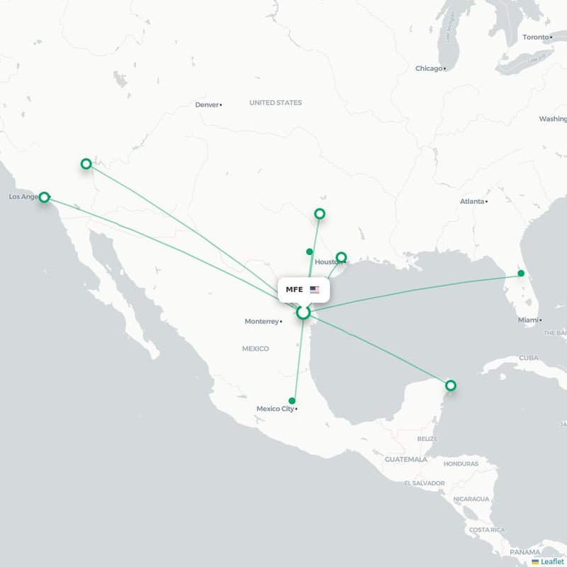 Route map Mcallen  MFE 