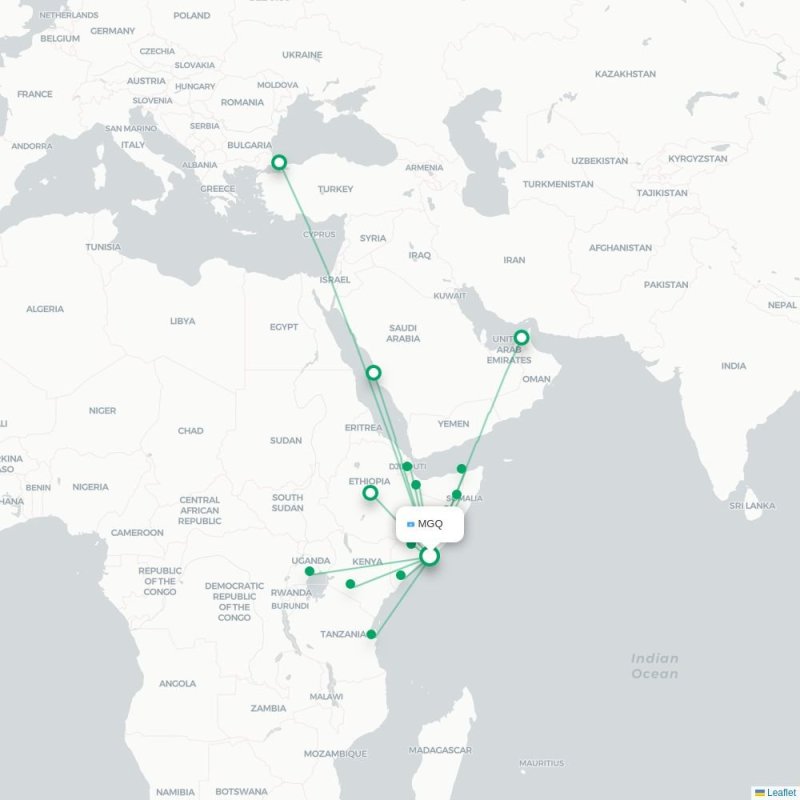 MGQ - DAR route map