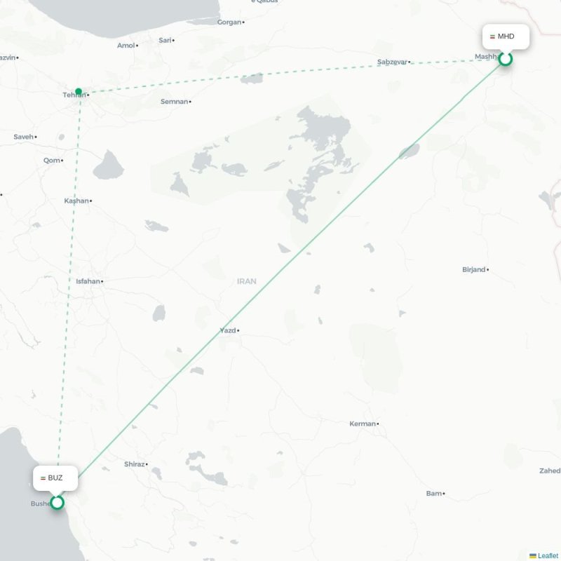 MHD - BUZ route map