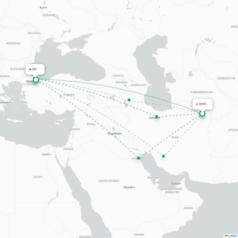 MHD - IST route map