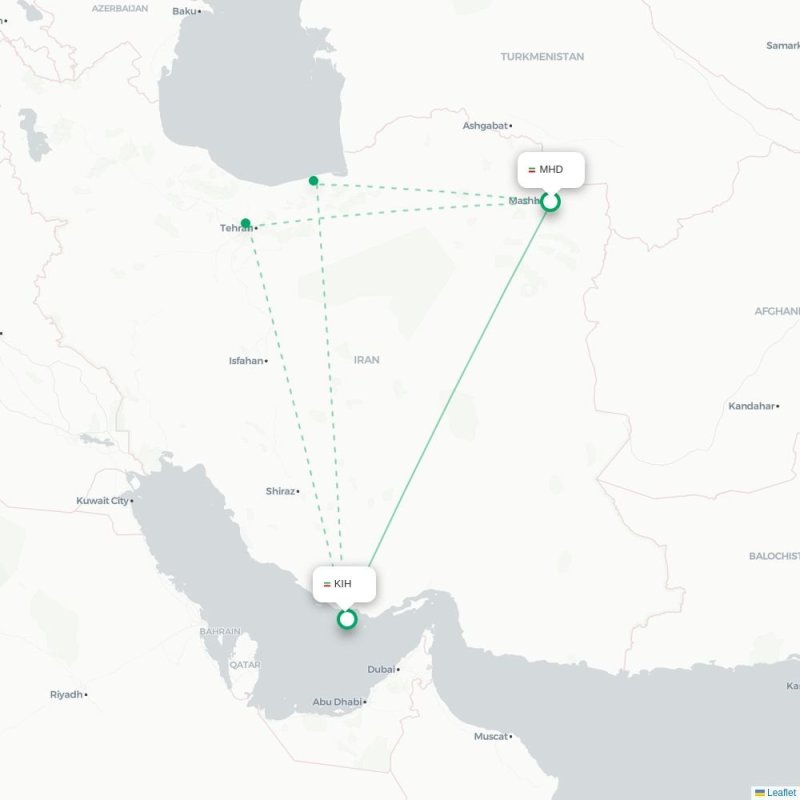 MHD - KIH route map