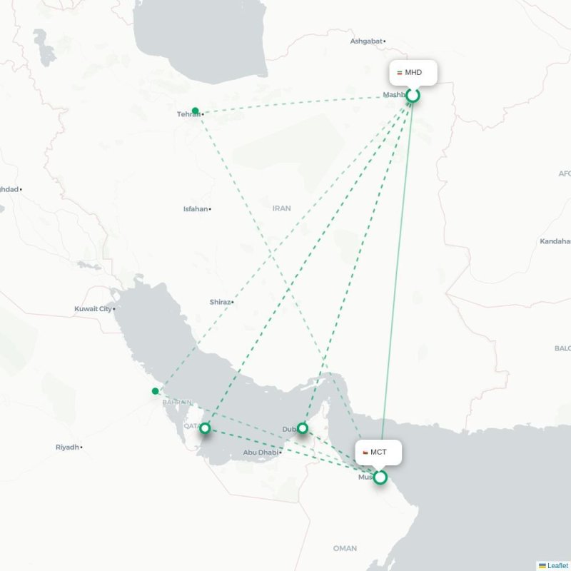 MHD - MCT route map