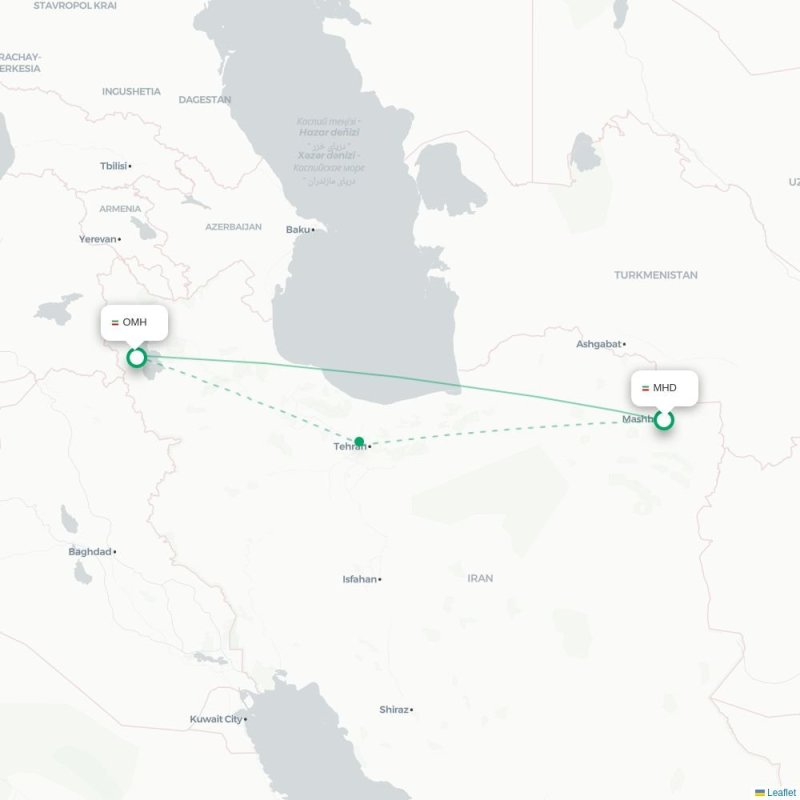 MHD - OMH route map