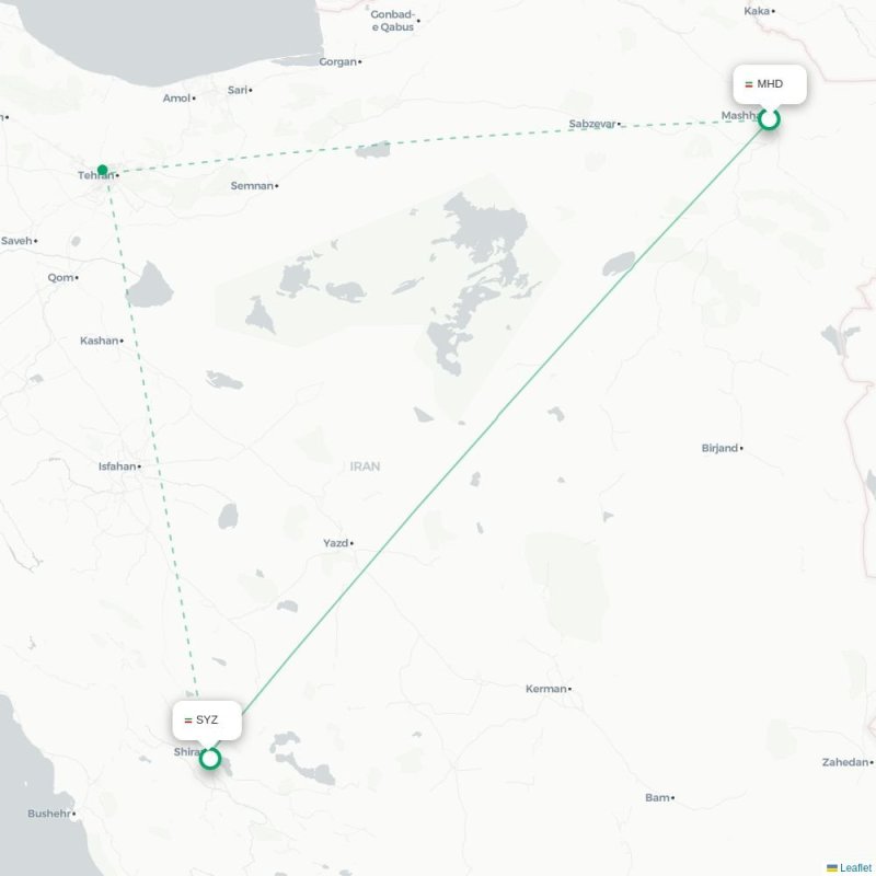 MHD - SYZ route map