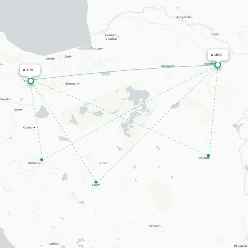 MHD - THR route map