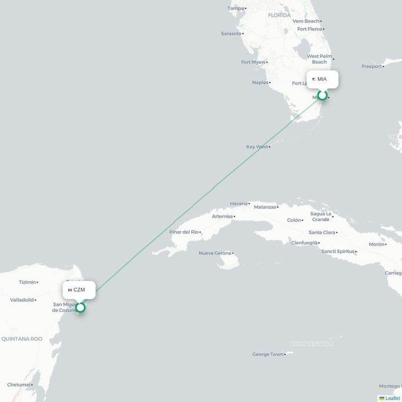 MIA - CZM route map