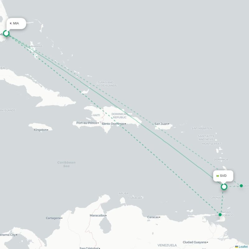 MIA - SVD route map