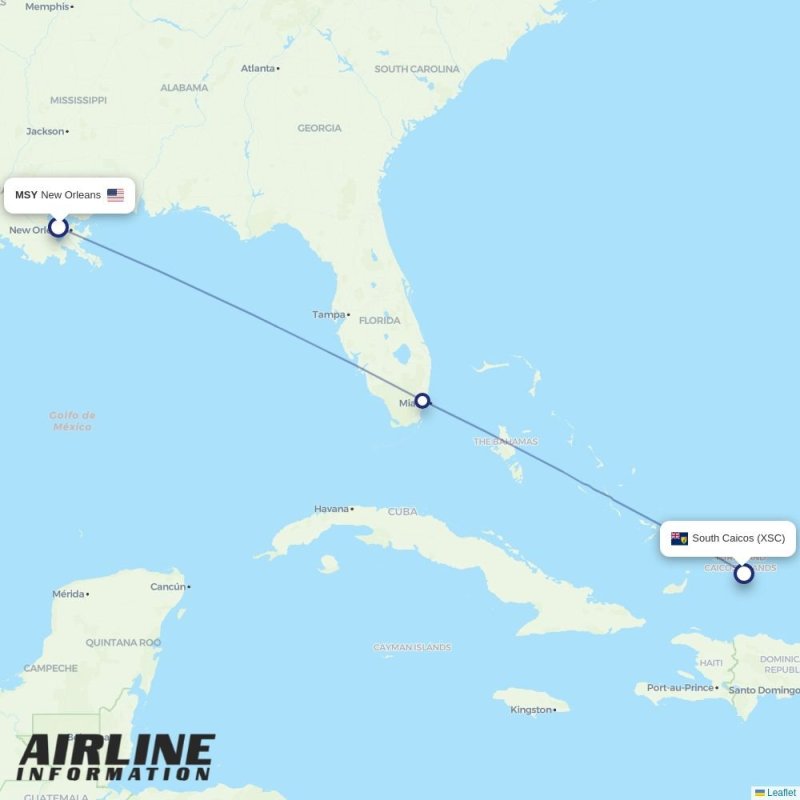 MIA - XSC route map