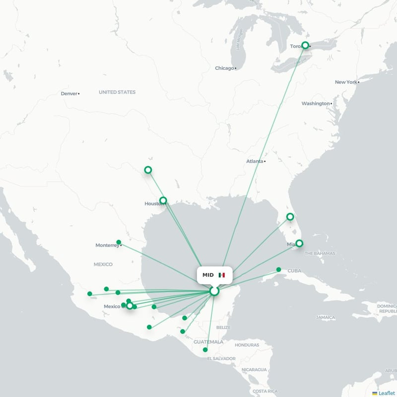 Route map Merida  MID 