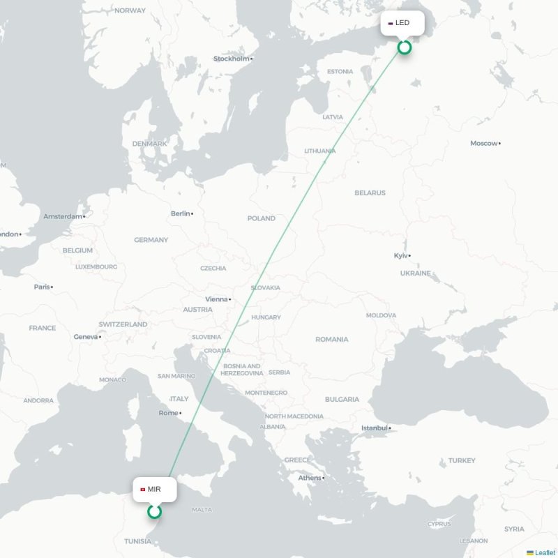 MIR - LED route map