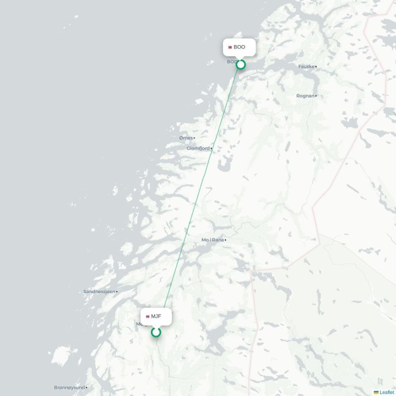 MJF - BOO route map