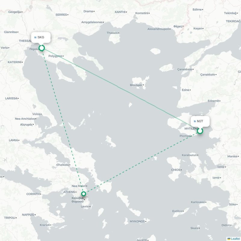 MJT - SKG route map